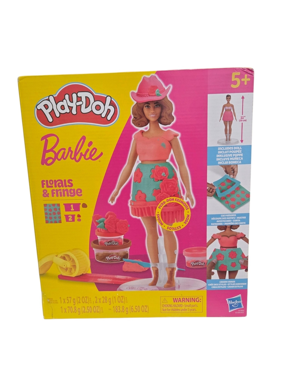 Play-Doh Barbie Florals & Fringe Fashion Design Set • Doll Included